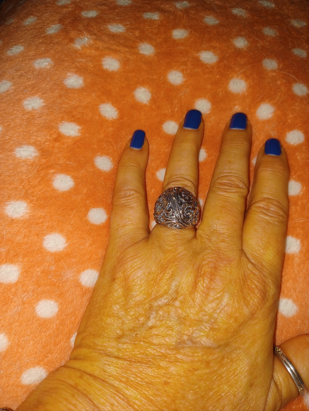 Blue Statement Dome Ring - Women's Fashion Jewelry